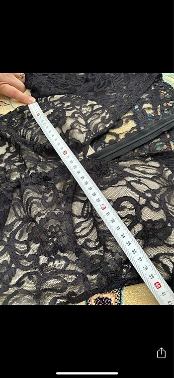 Gece elbisesi dantel detaylı - Görsel 4