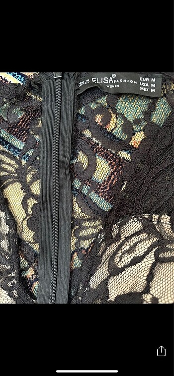 Gece elbisesi dantel detaylı - Görsel 5