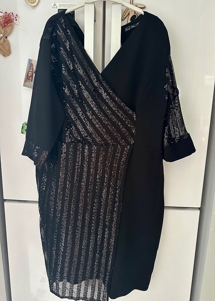 Büyük beden abiye kolları tül 46/48 - Görsel 2