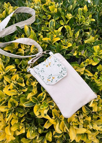 Beyaz Bohem Kadın Çapraz Çanta Fermuarlı - Görsel 3