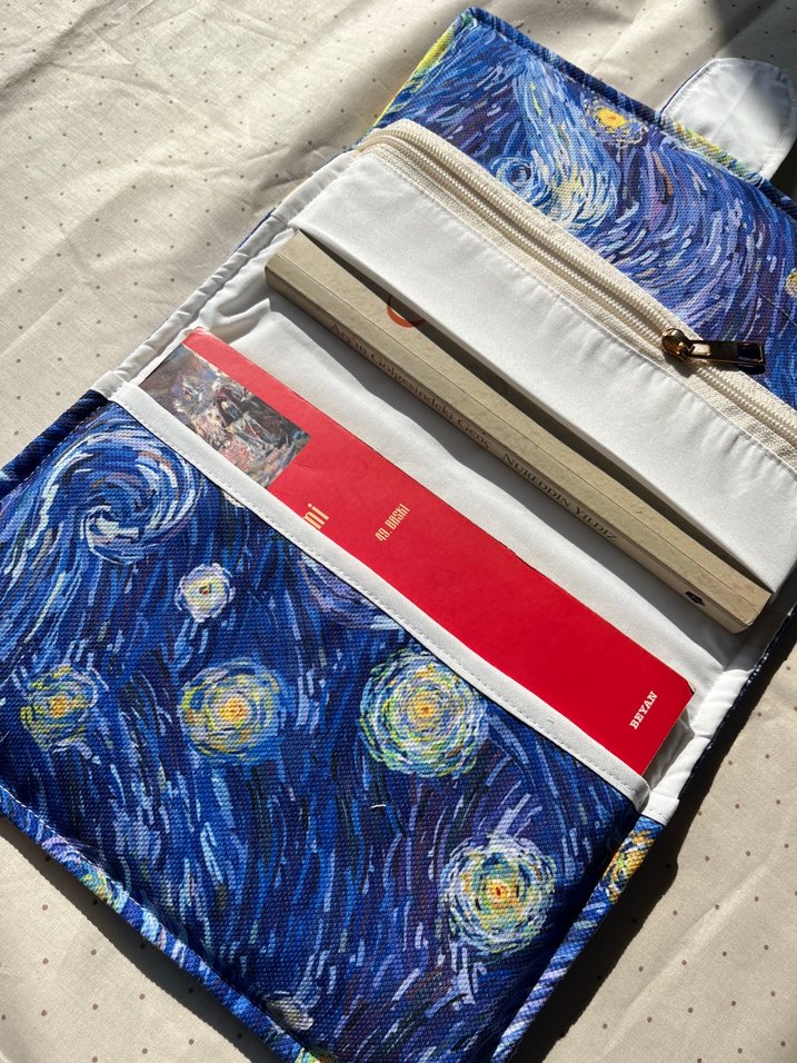 Yıldızlı Gece Desenli Sanat Kitabı Kılıfı - Görsel 2