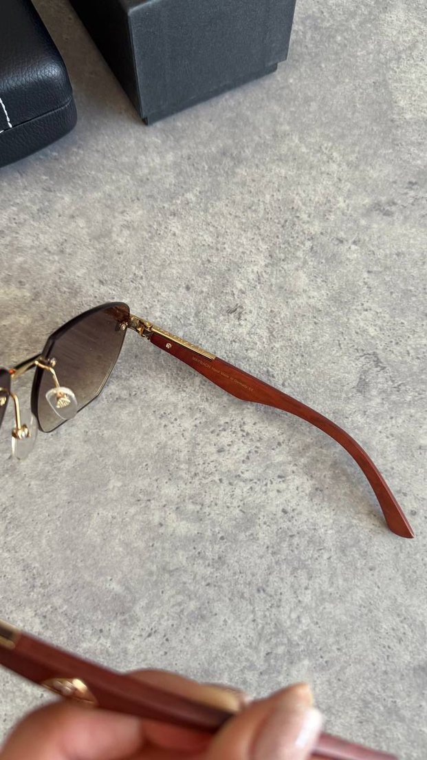 Maybach Kahverengi Minimalist Kadın Güneş Gözlüğü - Görsel 5