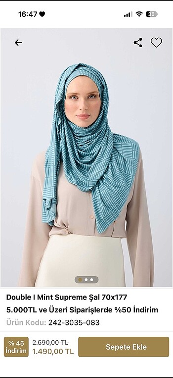 İMANNOOR penye şal - Görsel 4