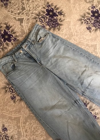 Mavi Pastel Renk Rahat Kesim Kadın Kot Pantolon - Görsel 4