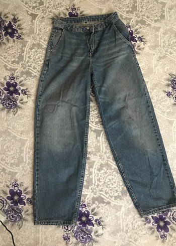Baggy jean Bol Kesim Kadın Denim Pantolon - Görsel 3