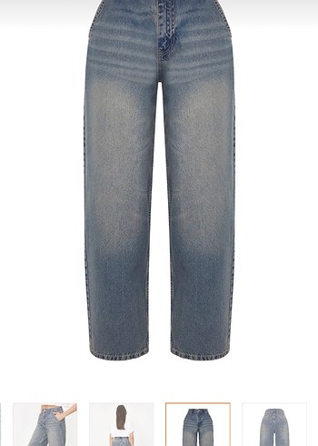 Baggy jean Bol Kesim Kadın Denim Pantolon - Görsel 2