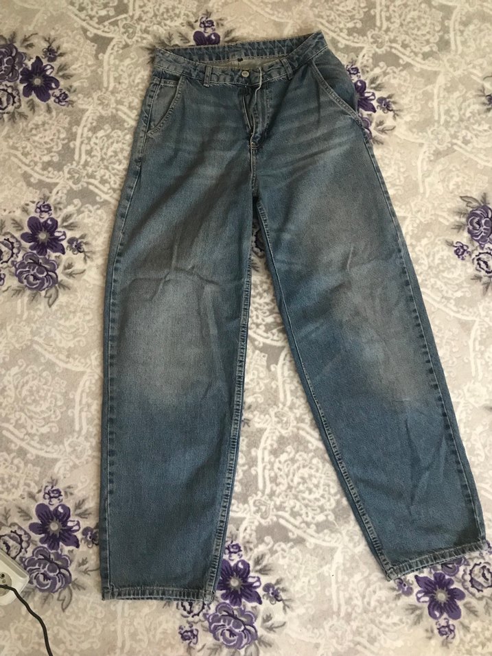Baggy jean Bol Kesim Kadın Denim Pantolon - Görsel 3