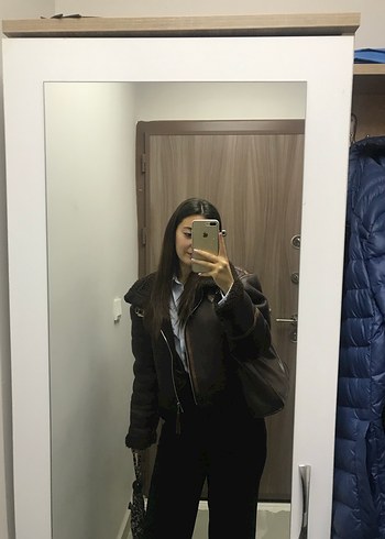 Acı kahve suni deri ceket - Görsel 2