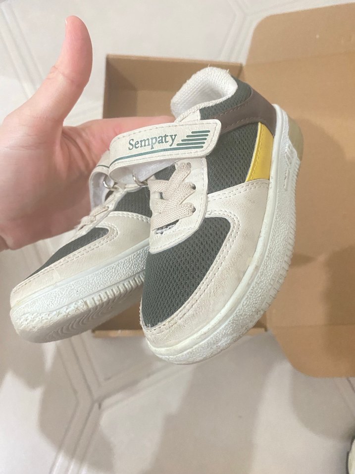 Erkek Çocuk Beyaz Gri Spor Ayakkabı - Görsel 4