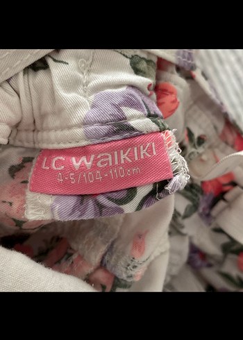 Çiçek Desenli Pembe Kız Salopet - Görsel 4