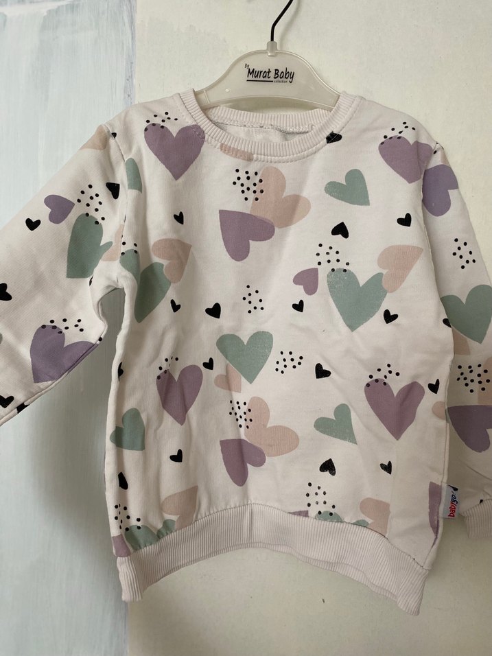 Bebek Kız Pastel Uzun Kollu Baskılı Üstler - Görsel 2