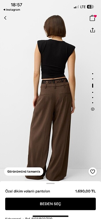 m Beden Zara pantolon