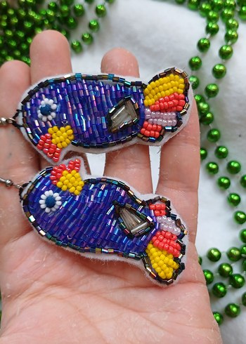 Accessorize Renkli Boncuk İşlemeli Bohem Kadın Küpeler