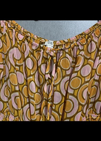 Sarı Bohem Kısa Kol Fırfırlı tulum - Görsel 2