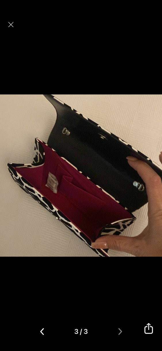 Tokalı Zebra Desenli Kadın Portföy Çanta - Görsel 2