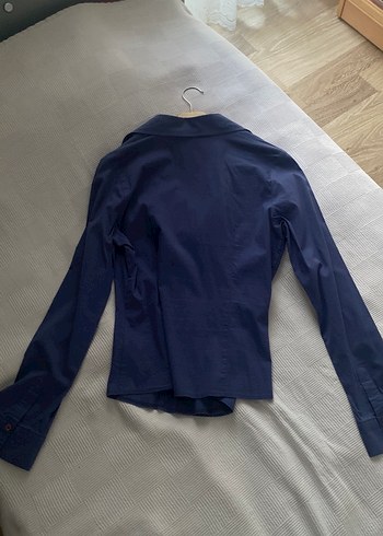 Uzun Kollu Fırfırlı Kadın Keten Gömlek - Görsel 5