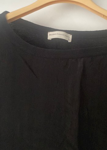 Siyah Keten Kadın Uzun Kollu Sweatshirt - Görsel 3