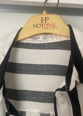 Düğmeli Zebra Desenli Uzun Kollu Gömlek - Görsel 4