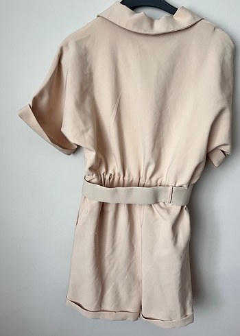 Bej Kısa Kollu Mini Tulum - Görsel 6