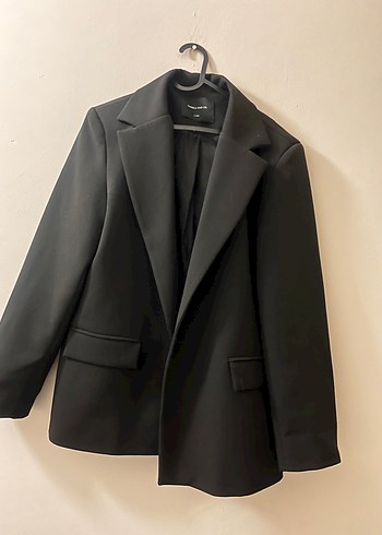 Kadın Siyah Notch Yaka Blazer Ceket - Görsel 2