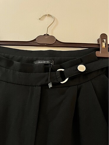 xl Beden Siyah yüksek bel kumaş pantalon