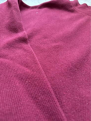 l Beden bordo Renk Fermuarlı sweat