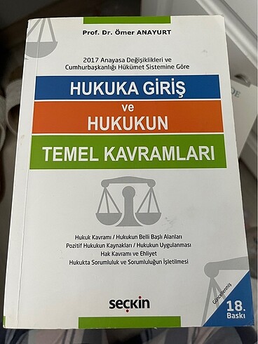 Hukuka giriş ve hukukun temel kavramları ömer anayurt