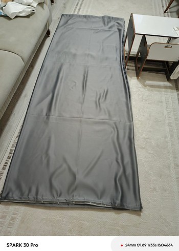 Gri Düz Desenli Perde - Görsel 4