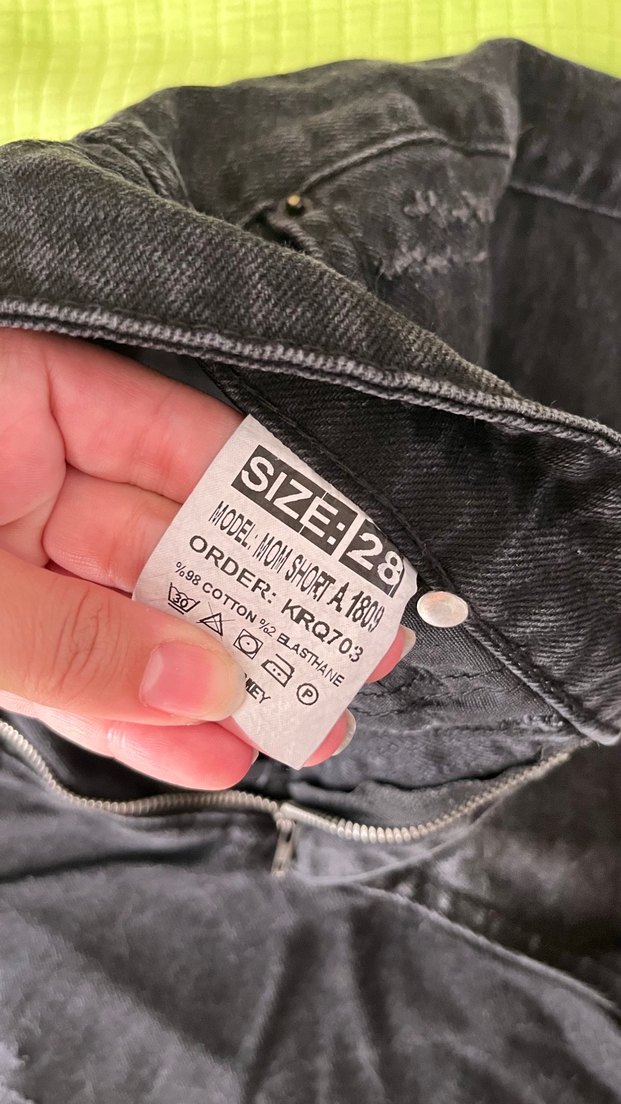 Siyah Kot şort - Görsel 2