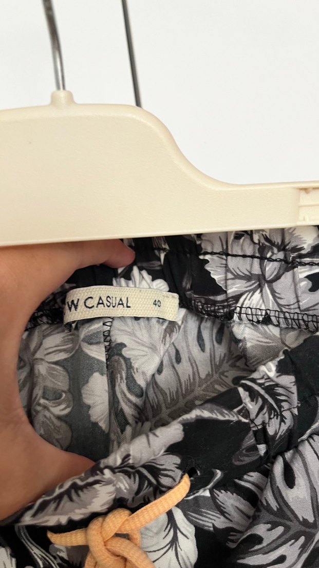 Gri Desenli  Midi Deniz Şort - Görsel 2