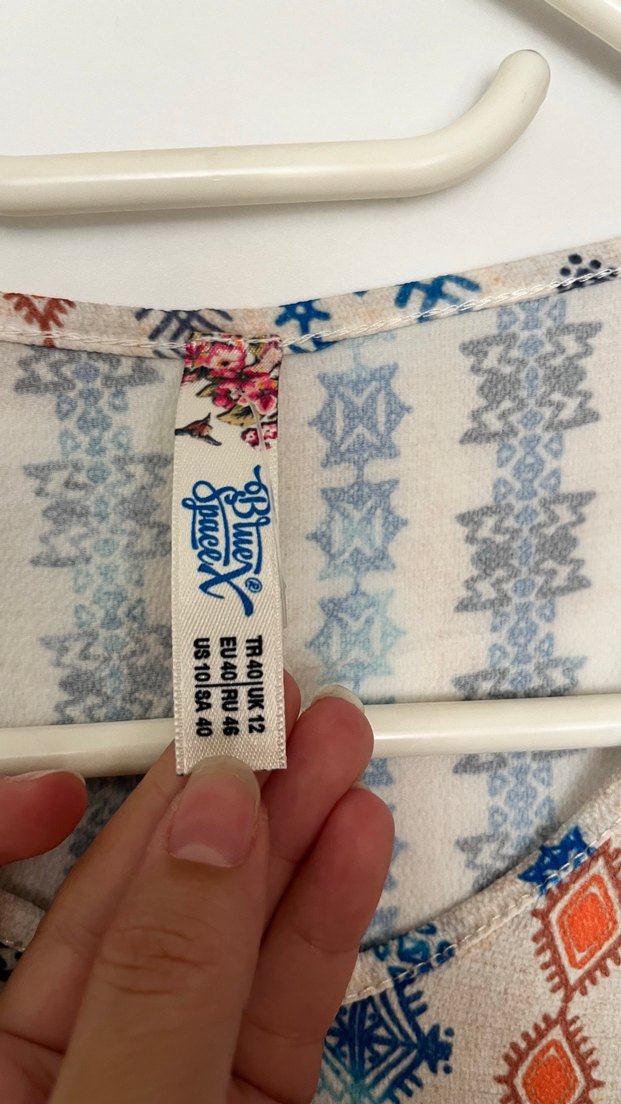 Bohem Çok Renkli V Yaka Salaş  Pareo - Görsel 3