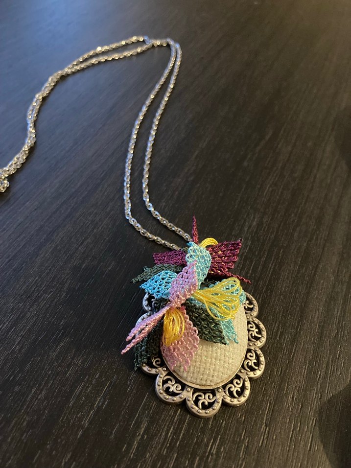 Renkli Nakışlı Boncuklu Bohem Kolye - Görsel 2