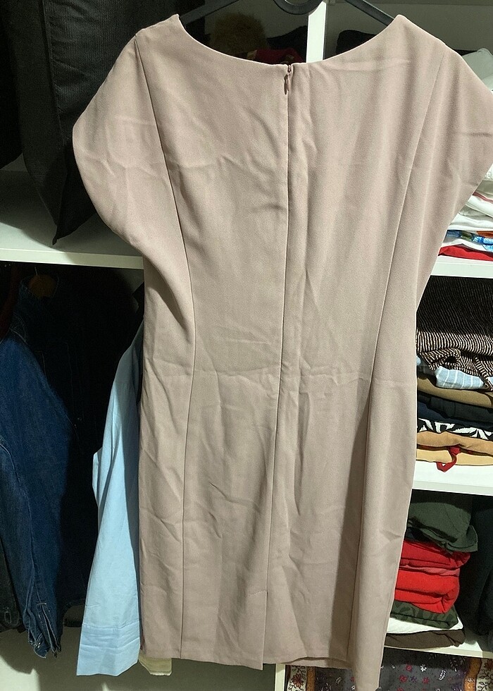 Klasik lila elbise - Görsel 2