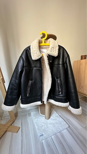 bershka biker mont kaban yün
