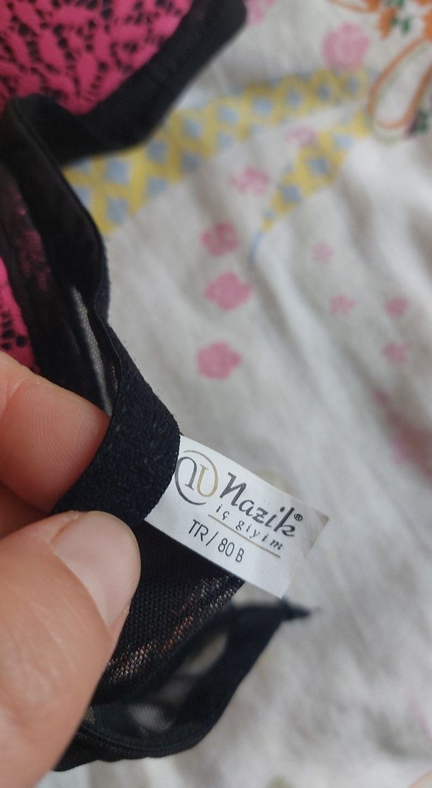 Desenli Pembe Sütyen - Görsel 3