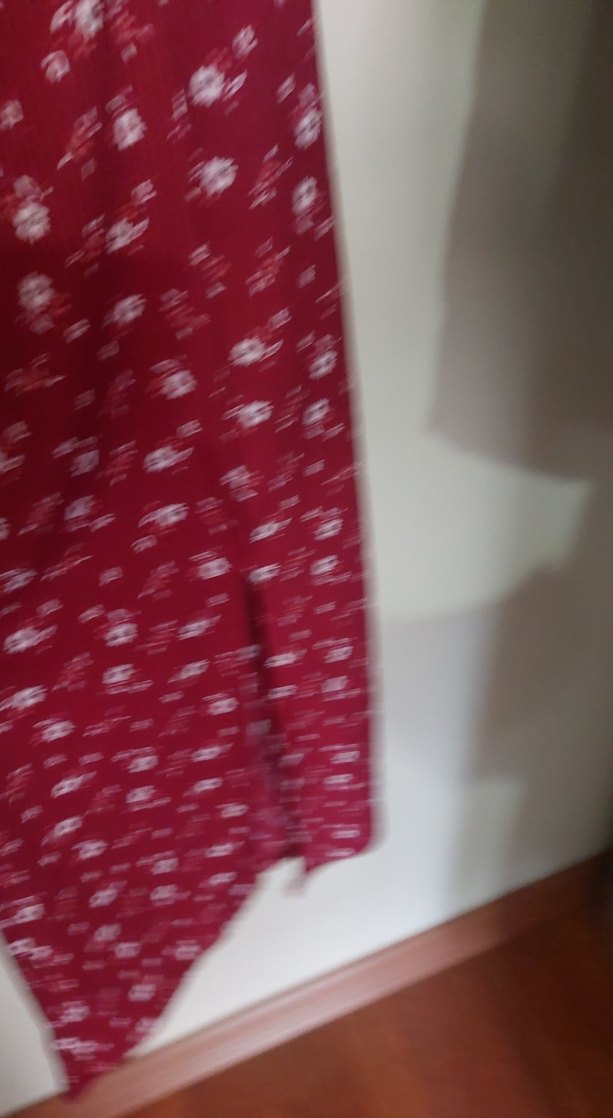 Bordo V Yakalı Midi Bohem Elbise - Görsel 3