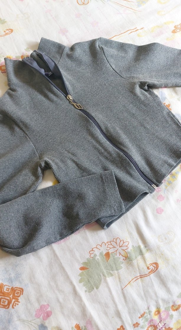 kadın Gri Fermuarlı İnce Ceket - Görsel 2