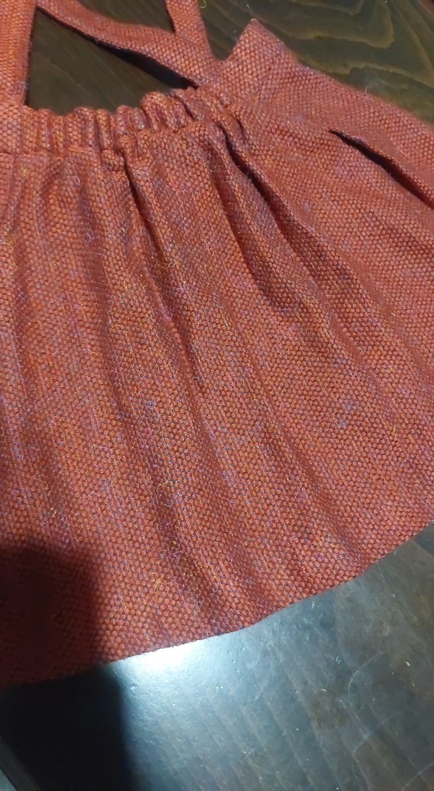 Kız Çocuk Kırmızı Pilili Askılı Elbise - Görsel 4