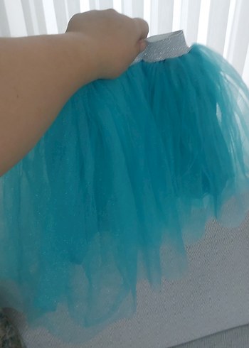 Fırfırlı Turkuaz Kız Çocuk Etek - Görsel 3