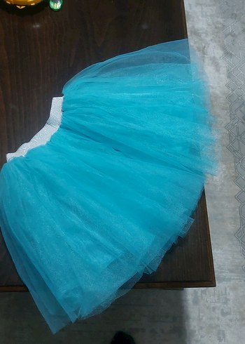 Fırfırlı Turkuaz Kız Çocuk Etek - Görsel 4