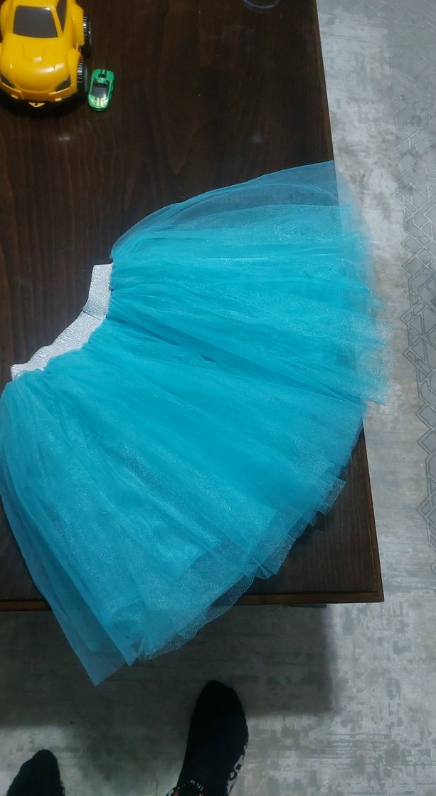 Fırfırlı Turkuaz Kız Çocuk Etek - Görsel 4