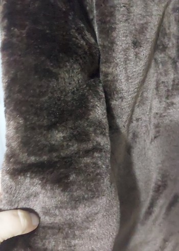 Kadın Kahverengi Suni Kürk Midi Ceket - Görsel 5