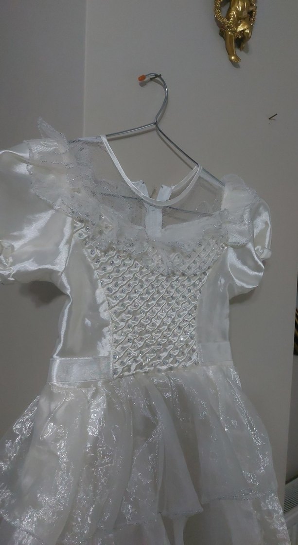 Vintage Beyaz Mini Düğün Elbisesi - Görsel 2