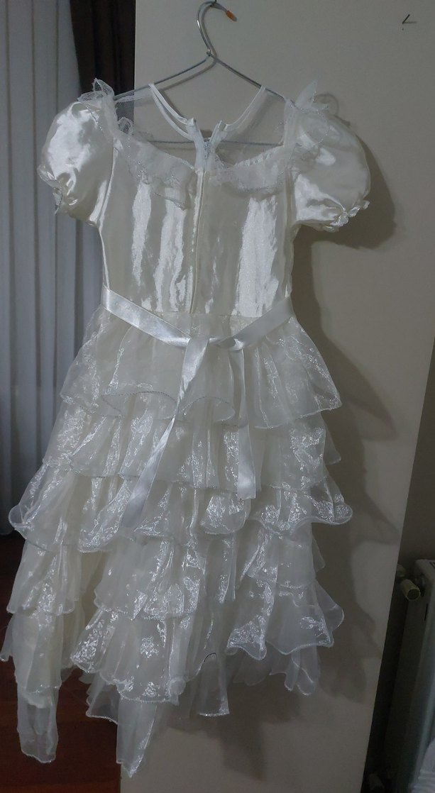 Vintage Beyaz Mini Düğün Elbisesi - Görsel 5