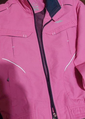 Kız Çocuk Pembe Fermuarlı Ceket - Görsel 4