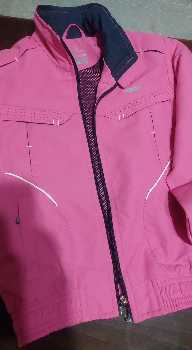 Kız Çocuk Pembe Fermuarlı Ceket - Görsel 4