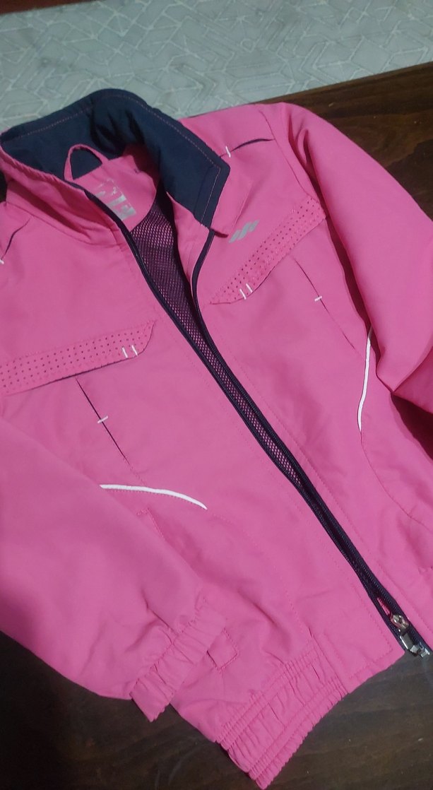 Kız Çocuk Pembe Fermuarlı Ceket - Görsel 2