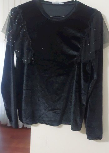 Uzun Kollu Siyah Gotik Bluz - Görsel 3