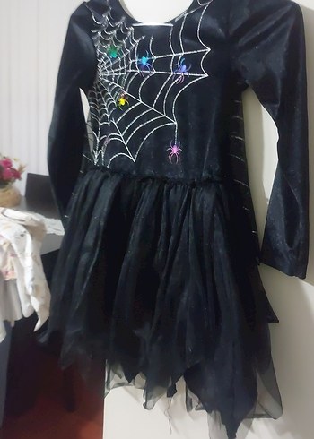 Kız Çocuk Siyah Gotik Dantelli Elbise - Görsel 3