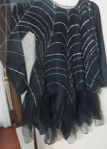 Kız Çocuk Siyah Gotik Dantelli Elbise - Görsel 4